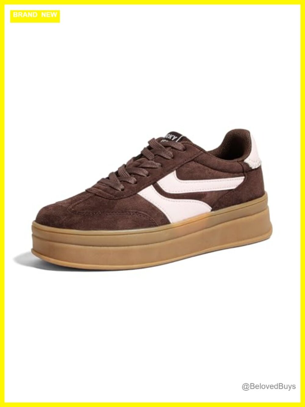 Women Platform Retro Fashion Sneakers Cow Suede Mesh Memory Foam Slip Resistant